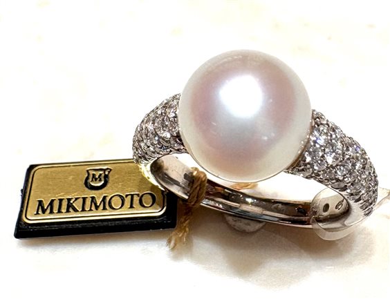 Ring Sommer Woman MIKIMOTO in White Gold Perla QA141K01 - QA141K01